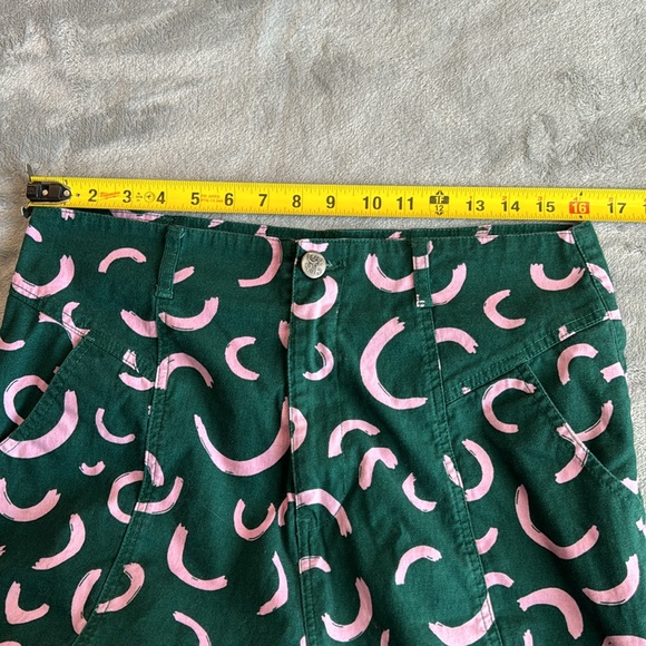 Lucy & Yak Camden Trousers Organic Cotton Watermelon Print Green Size 34 - Picture 13 of 16
